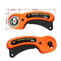Nouveau 45mm Rotary Cutter Set Cuir Artisanat Outil De Coupe Avec Poignée Ergonomique pour Tissu Patchworking Couture Quilting Crafting