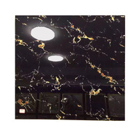 Carreaux de Seuil Foncés et Sols 800x800mm pour Salon Salle à Manger Plinthe Céramique Noire
