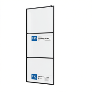Mampara de Ducha ESG Walk-In 39.4x76.8 de Vidrio Transparente ESG con Marco, Modelo D0100HXMNAJ - Product Image 1
