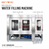 Machine de remplissage et de bouchage automatique d'eau potable CGF32-32-8 de 250 ml à 2 L, ligne de production de bouteilles en PET