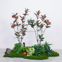 Plantes artificielles de luxe modernes et élégantes pour mariages, plantes paysagères de sol, verdure en soie de couleur personnalisée pour la décoration de vitrines