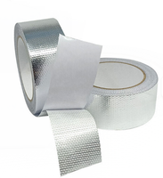 Ruban adhésif en aluminium haute résistance pour températures élevées, ruban isolant argenté pour applications de scellement des conduits HVAC et des conduits de séchage