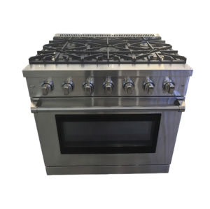 36 Inch 5 Burners 5.5 Cu.ft Gas <b>Range</b> Convection Oven Stainless Steel Electronic Ignition Household Freestanding Dual Fuel Gas - Product Image 2