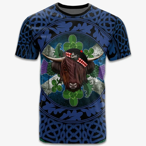 Sublimation <strong>Scotland</strong> <strong>T</strong>-<strong>shirts</strong> Clothing Manufacturers Scottish Lion With Kelt Cross Printing Custom Logo Men's <strong>Shirts</strong> - Product Image 2