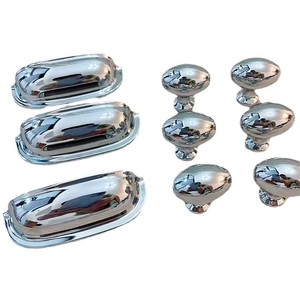 Vintage Style Brass Door Handles Half Dumpling Shape Cabinet Doors Easy Installation Modular Design - Product Image 4