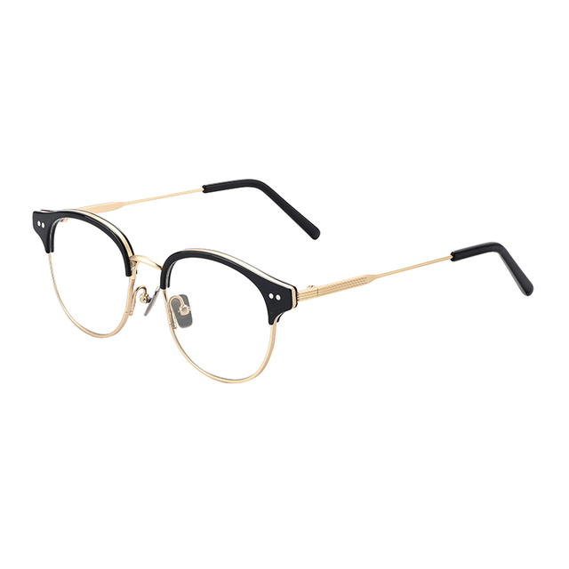 Luxury Designer Brand Optical Eyeglasses Frame Acetate Metal Blue Light Blocking Spectacles Diamond Face Shape Myopia Eyewear
