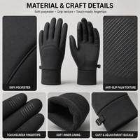 Gants de cyclisme unisexes personnalisés avec logo, chauds pour l'hiver, antidérapants, compatibles avec les écrans tactiles, pour la course à pied, la course et les sports de plein air