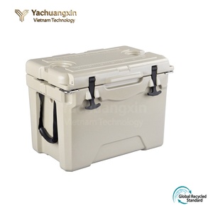 Glacière carrée en PE rotomoulé pour pêche en extérieur, avec roues et porte-bouteilles, capacité 75qt, maintien de la glace pendant 5 jours - Product Image 5