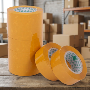 Cinta de Embalaje Acrílica BOPP Impermeable Personalizada de 50 mm x 100 yardas para Sellado de Cajas, Grado Alimenticio, Alta Calidad, Venta al por Mayor de Fábrica - Product Image 3