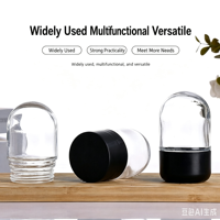 Pot en verre de couleur personnalisée, 100 ml, forme de dôme rond, pot en verre transparent avec couvercle CR pour le stockage des fleurs, les cosmétiques, la crème