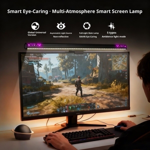 Vô cấp mờ mắt thông minh chăm sóc <span class=keywords><strong>LED</strong></span> bàn đọc ánh sáng <span class=keywords><strong>RGB</strong></span> đèn nền hợp kim nhôm cao CRI 95 cho màn hình máy tính văn phòng - Product Image 4