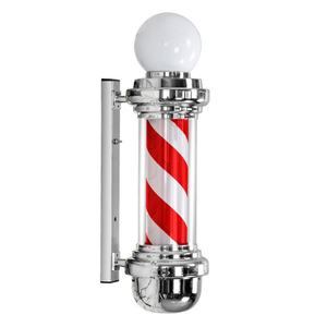 Poteau de barbier rotatif avec lumière LED 22,8 pouces, enseigne lumineuse pour salon de coiffure, lampe murale extérieure, rayures rouges, blanches et bleues - Product Image 4
