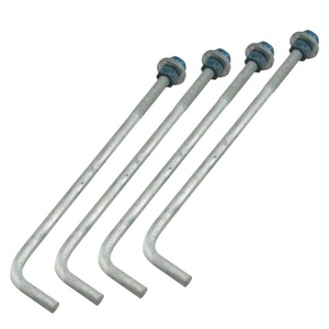 304 316 Stainless Steel J-Shaped Type Hook Roofing <b>Foundation</b> Anchor Bolt Threaded New Condition for Wet <b>Concrete</b> - Product Image 2