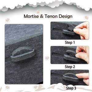 Casa para Gatos Premium 100% Reciclable y Ecológica, Fieltro de Poliéster Acústico, Removible, con Impresión de Logotipo Personalizado a Color - Product Image 3