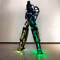 Costume de robot LED populaire, armure lumineuse RGB, tenue de mecha pour adulte, mascotte pour spectacle sur scène, cosplay, événements en boîte de nuit