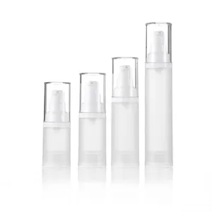 त्वचा देखभाल पैकेजिंग के लिए वायुहीन वायुहीन प्लास्टिक पंप बोतल अद्वितीय खाली लोशन क्रीम जार