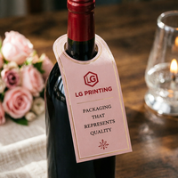 Boîte en papier personnalisée pour étiquette suspendue au col de bouteille, emballage sur mesure pour la marque de bouteilles de vin et la présentation du produit