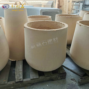 New Magic Stone Grc Cement <b>Flower</b> Pots Large Diameter Outdoor Use Durable Corrosion Resistant Planters - Product Image 2
