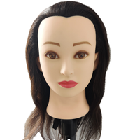 100 noir marron femme mannequin tête d'entraînement pour Salon de beauté école cheveux tressage et blanchiment formation Style droit cheveux humains