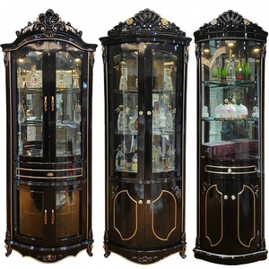 Châu Âu Đen Sồi Cà Phê Thanh Phòng Khách Đồ Nội Thất Bằng Gỗ Sang Trọng Sàn Tủ Rượu Giá Màu Đỏ Nhà Bếp Tủ Góc - Product Image 5