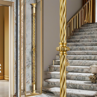 MEIXI Garde-corps d'escalier contemporain en aluminium et laiton résistant à la rouille, solution complète pour projets, garantie 1 an, assistance technique en ligne