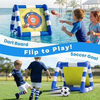 Cible gonflable de fléchettes aquatiques pour piscine, jeu de lancer de ballon de football/soccer, support de jeu, zone de projection personnalisée, cible collante en PVC