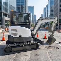 Mini-excavatrice sur chenilles multifonctionnelle SH40, capacité de la benne de 0,12 m³ pour les opérations de construction en espaces restreints