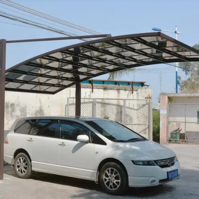 आधुनिक धातु Carport गेराज डिजाइन आउटडोर निविड़ अंधकार एल्यूमीनियम Carport