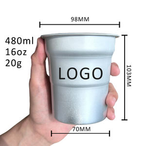 Vaso de Aluminio Personalizado con Logotipo, Ecológico, Desechable, Reciclable, para Bebidas Frías, Ideal para Fiestas - Product Image 5