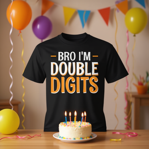 Maglietta Bro I'm Double Digits per bambini, per le feste di compleanno e le tappe importanti - Product Image 1
