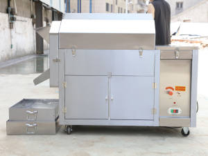 เครื่องคั่วเมล็ดกาแฟแบบอัตโนมัติเครื่องคั่วถั่ววอลนัทแบบแก๊สไฟฟ้าทำจากสแตนเลส - Product Image 6