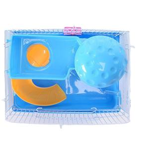 Durevole di lusso Villa d'oro scatola di alimentazione porta criceto portatile gabbia solida fatta resistente in plastica filo di acciaio vassoio in plastica - Product Image 5