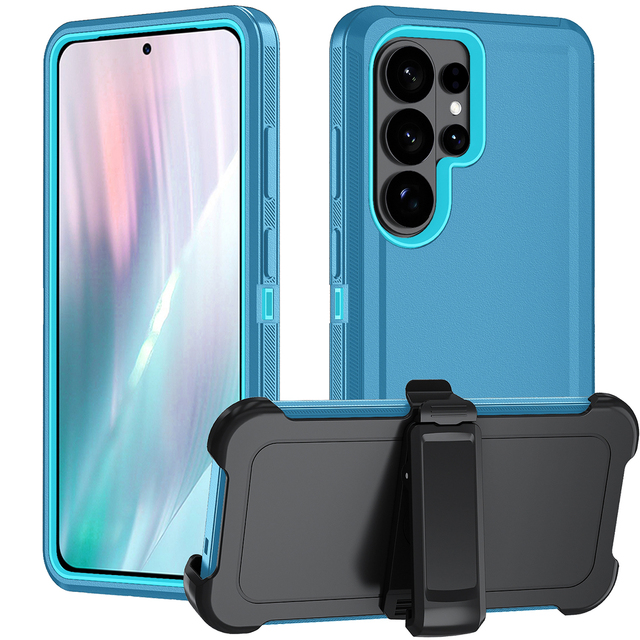 Heavy Duty Rugged Defender Mobile Phone Case with Holster for Samsung Galaxy S26 Ultra 360 Full Body Protector Armor Case