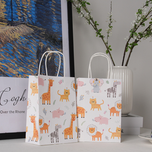Low MOQ Customize Printing <b>Biodegradable</b> Reusable Kraft <b>Paper</b> Shopping Bag with Handles - Product Image 1