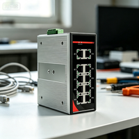 Servidor de Dispositivos Seriales de Grado Industrial de 8 Puertos, Montaje en Riel DIN Cloudlink, RS232 RS485 Serial a Ethernet Transparente