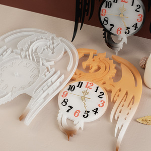 Timesrui DIY rồng đồng hồ thả keo khuôn tối giản Đồng hồ kỹ thuật số quay Mặt dây chuyền Silicone khuôn - Product Image 6