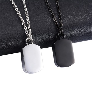 Pendentif carré en acier inoxydable pour cendres d'animaux de compagnie, collier urne, breloques souvenir, accessoires de bijoux funéraires - Product Image 1