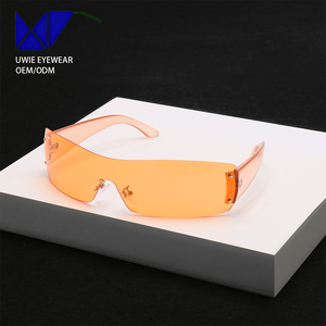 Gafas <span class=keywords><strong>de</strong></span> <span class=keywords><strong>Sol</strong></span> Unisex Talla 80-20-118 2026, Estilo Y2K, Extra Grandes, <span class=keywords><strong>Lentes</strong></span> Acrílicas con Protección UV400 y Anti-Radiación, Ligeras, Visión Nocturna, Sin Montura - Product Image 2