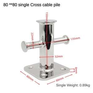 Accesorios de navegación de alta calidad, hardware marino, barco marino, bolardo de doble cruz de acero inoxidable 316 para yate - Product Image 5