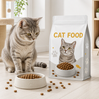 Emballage personnalisé réutilisable en plastique pour aliments pour animaux de compagnie 1kg 5kg 10kg, sachet Doypack en Mylar et feuille d'aluminium à huit soudures latérales pour croquettes pour chiens