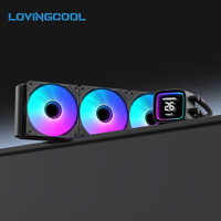 Refroidisseur liquide LOVINGCOOL blanc 240 mm 360 mm, radiateur à eau ARGB, miroir infini, base en cuivre, ventilateur, prêt à être expédié, en stock