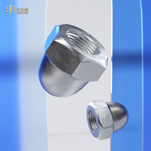 Écrous hexagonaux Baifit M14 en acier au carbone zingué classe C pour l'industrie de la construction - Product Image 1
