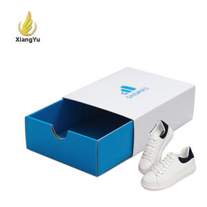 Boîtes à chaussures de sport à tiroir bicolores, personnalisables avec logo imprimé, en carton ondulé, avec tiroir coulissant pour chaussures de sport et baskets - Product Image 1