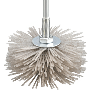 Cepillo de Rodillo con Mango de Alambre Transparente, Cabezal Floral, Nylon Abrasivo de Grado Industrial, para Limpiar Ranuras, Muebles de Caoba, Madera Gris - Product Image 1