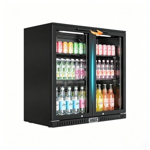 Digital Fan Controlled Double Door Single Temp Back Bar Cooler Commercial Beer Beverage Display <b>Refrigerator</b> - Product Image 5