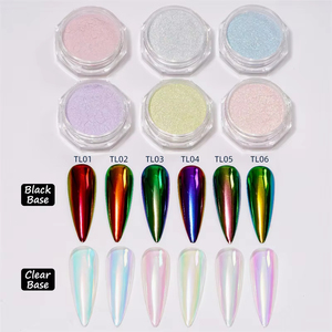 NUEVO <span class=keywords><strong>Polvo</strong></span> Acrílico Decorativo para Uñas con Efecto Espejo Láser Aurora Lunar <span class=keywords><strong>de</strong></span> Primavera/Verano, Brillo Mágico para Arte <span class=keywords><strong>de</strong></span> Uñas - Product Image 1