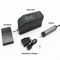 Medidor de rugosidad de superficies inteligente con aplicación para smartphone, Bluetooth 5.0, plataforma IoT en la nube, unidad de control + sensor, medición de perfil Ra Rz