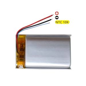 3.7 वी 800 माया 802540 3 तारों 10k ntc पॉलिमर लिथियम आयन बैटरी स्मार्ट वॉच हेडसेट के लिए - Product Image 1