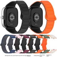 Bracelet de montre en silicone magnétique avec fermoir magnétique pour Mi Band 9Pro RedmiWatch5 Red Rice Watch 6