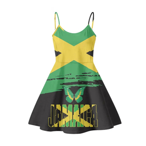 Personality Jamaican <strong>Flag</strong> Style Women's Dresses Charming Quality Wholesale Print on Demand Slip Dress Evening Dresses XS-5XL - Product Image 5